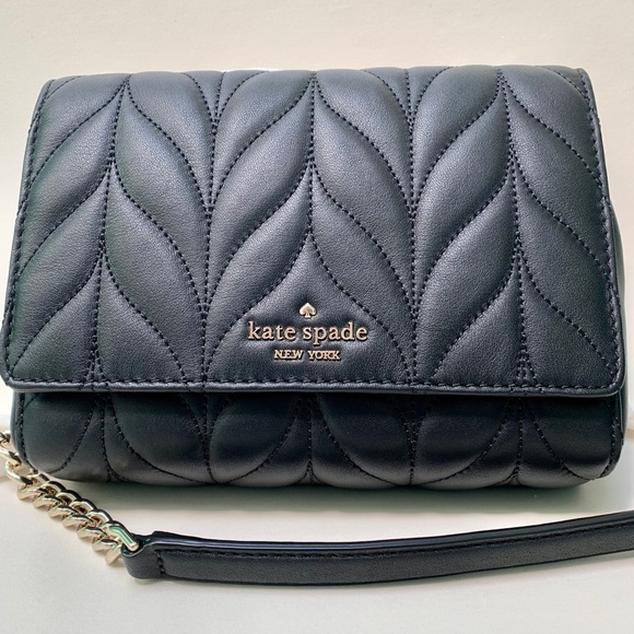 kate spade Handbags - kate spade quilted purse - Black w/ gold chain